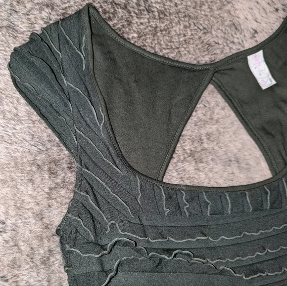 Free People FP X Ruffles Rows Maxi Dress Green Women's XS - Picture 8 of 10